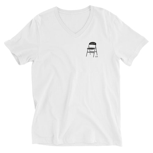 VOTE '24 (Unisex Short Sleeve White V-Neck T-Shirt)