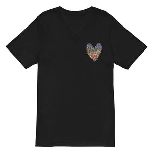 PRIDE (Unisex Short Sleeve V-Neck Black T-Shirt)